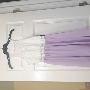 NWT BCX Lilac and White Lace Dress Juniors Size 9